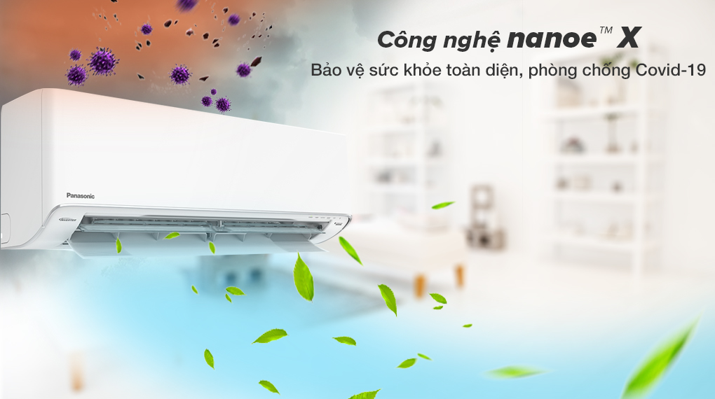 Máy lạnh Panasonic Inverter 1.5 HP CU/CS-XU12XKH-8 - công nghệ nanoe™ X