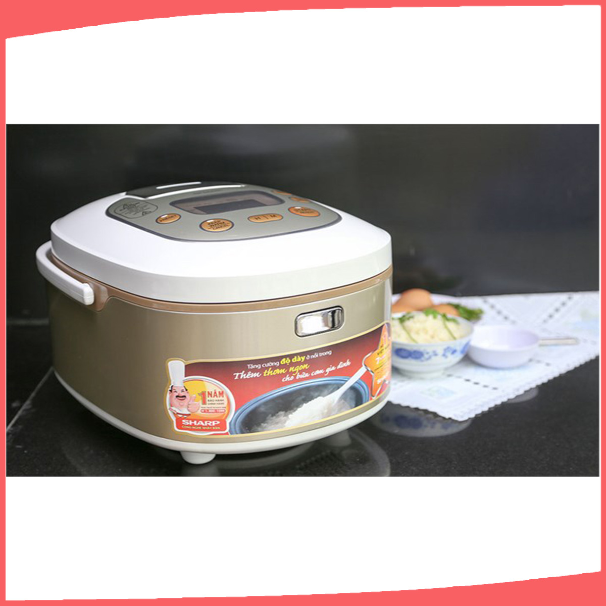 Hình ảnh sản phẩm - [KS-TH18-GL] Nồi Cơm Điện Tử Sharp 1.8 Lít