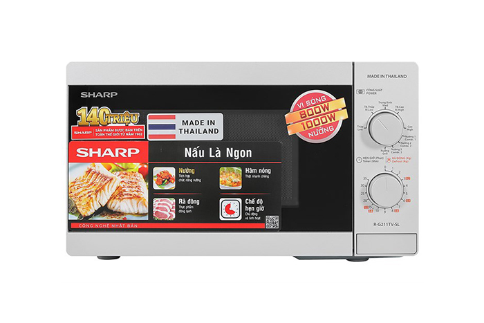 Hình ảnh sản phẩm - [R-G211TV-SL] Lò Vi Sóng Sharp Có Nướng 21 Lít