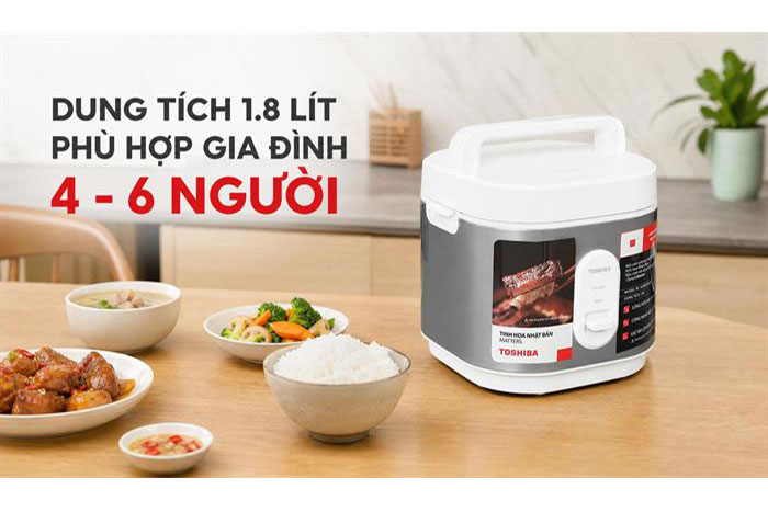 Hình ảnh sản phẩm - [RC-18JRUVN(W)] Nồi Cơm Điện Toshiba 1.8 Lít