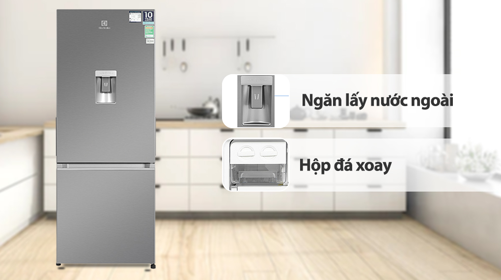 Tủ lạnh Electrolux Inverter 308 Lít EBB3442K-A - Tiện ích