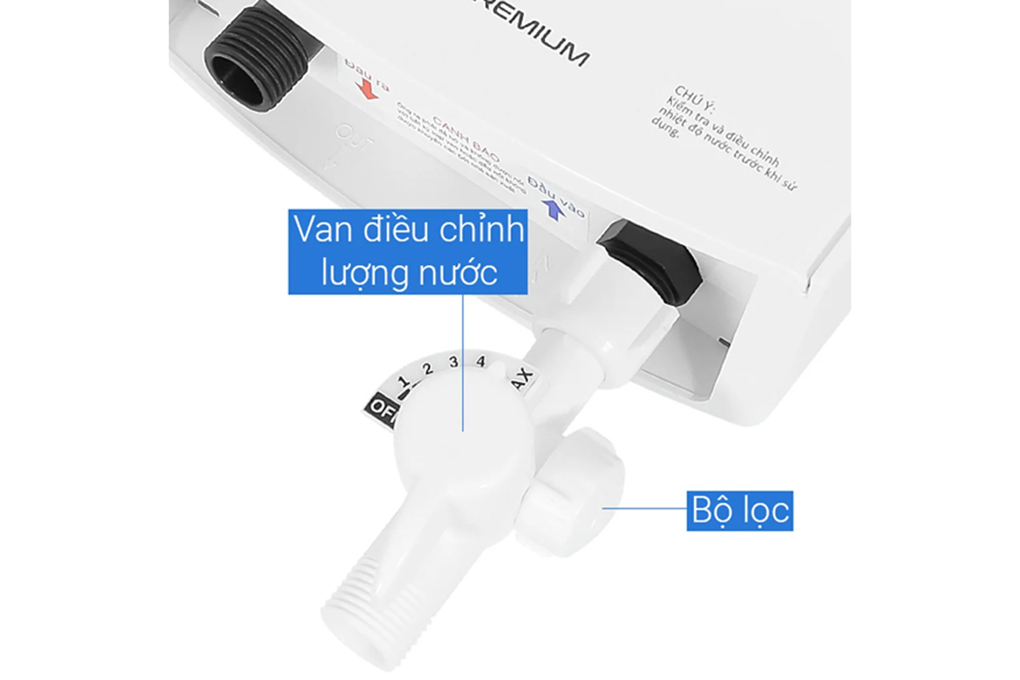Hình ảnh sản phẩm - [AURES PREMIUM 4.5P IVORY] Máy nước nóng trực tiếp Ariston