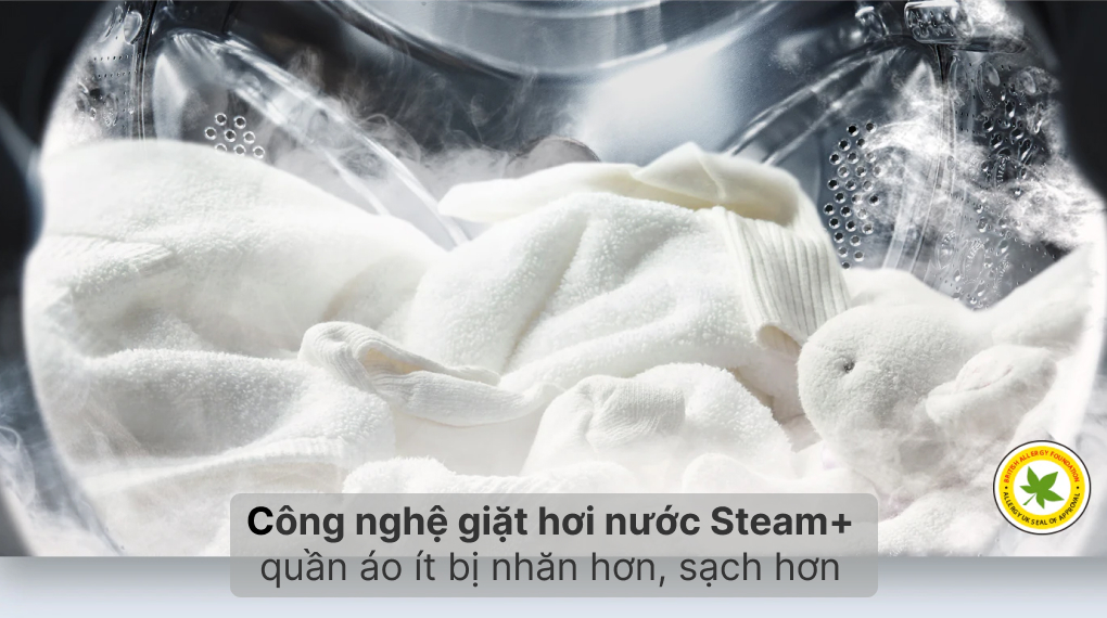 Công nghệ giặt hơi nước Steam+ - Máy giặt LG Inverter 14 kg FV1414S3P 