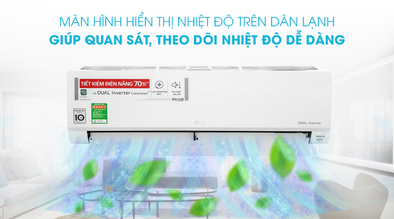 Máy lạnh LG Inverter 1.5 HP V13API1 - Màn hình hiển thị nhiệt độ