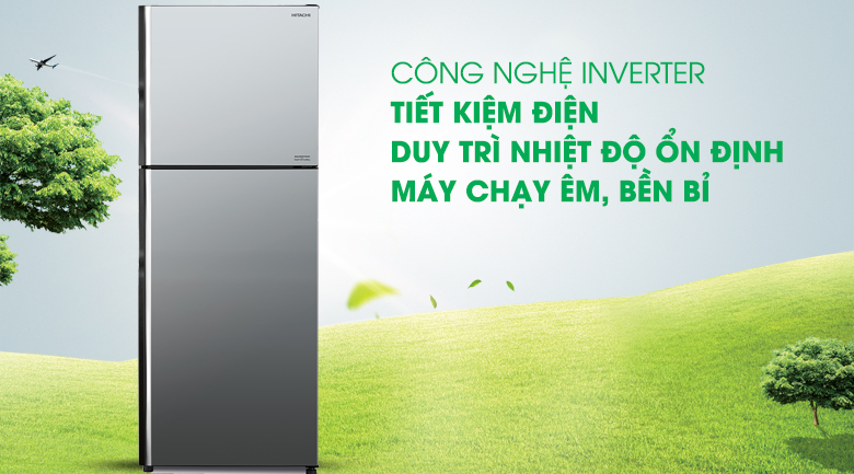 Tủ lạnh Hitachi Inverter 366 lít R-FVX480PGV9 (MIR) tiết kiệm điện