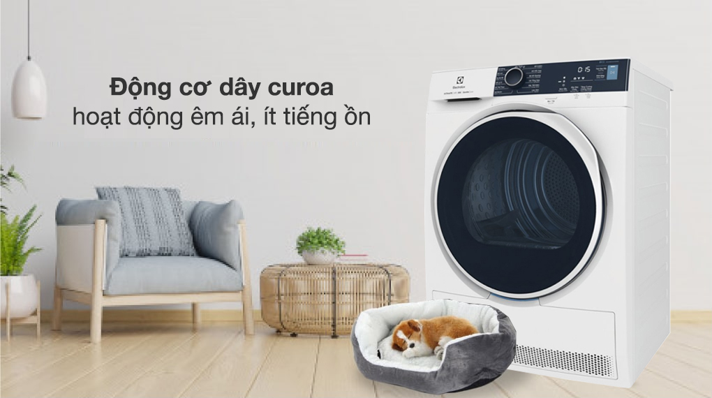 Máy sấy bơm nhiệt Electrolux 8 kg EDH804H5WB - Động cơ - Công nghệ tiết kiệm điện