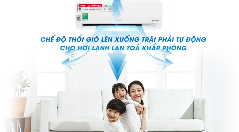 4 chế độ gió - Máy lạnh LG Wifi Inverter 1 HP V10APF