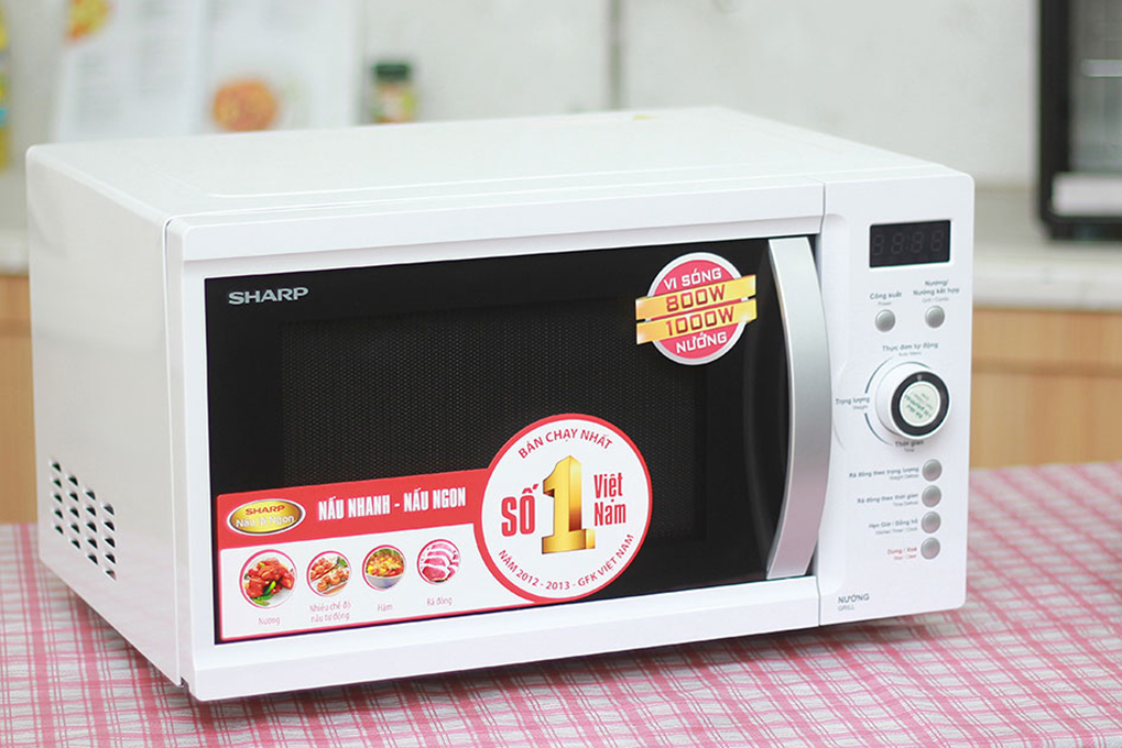 Hình ảnh sản phẩm - [R-G371VN-W] Lò Vi Sóng Có Nướng Sharp 23 Lít
