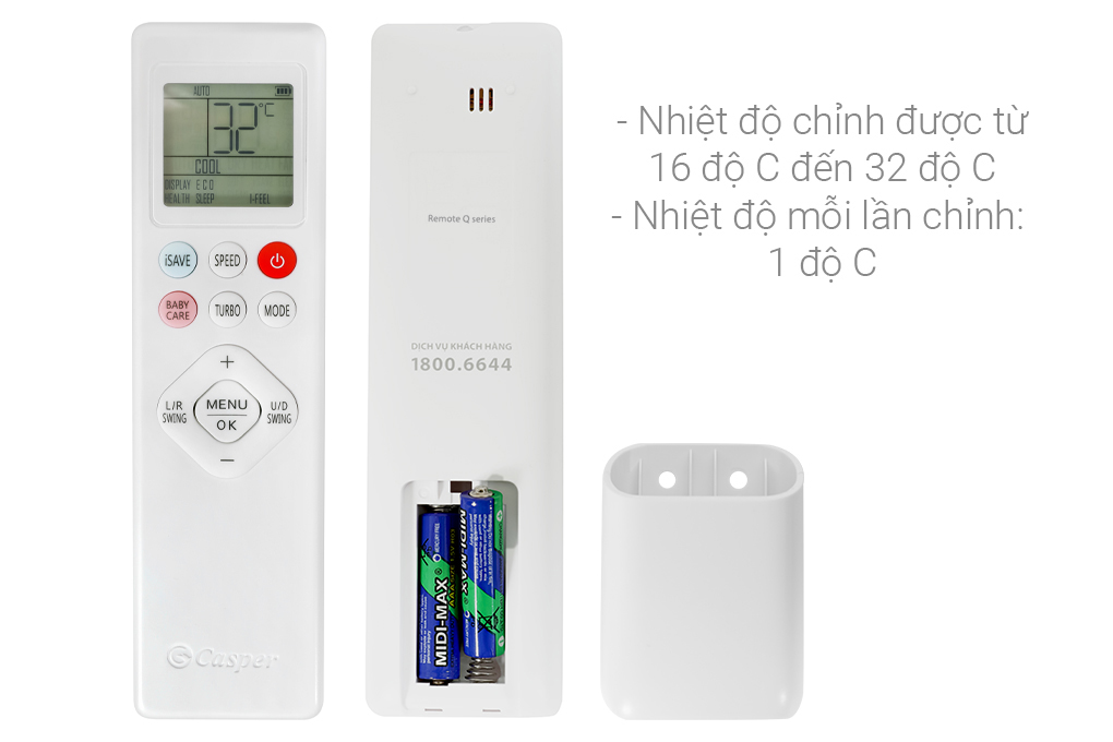 Hình ảnh sản phẩm - [QC-12IS36] Máy Lạnh Casper Inverter 1.5 Hp