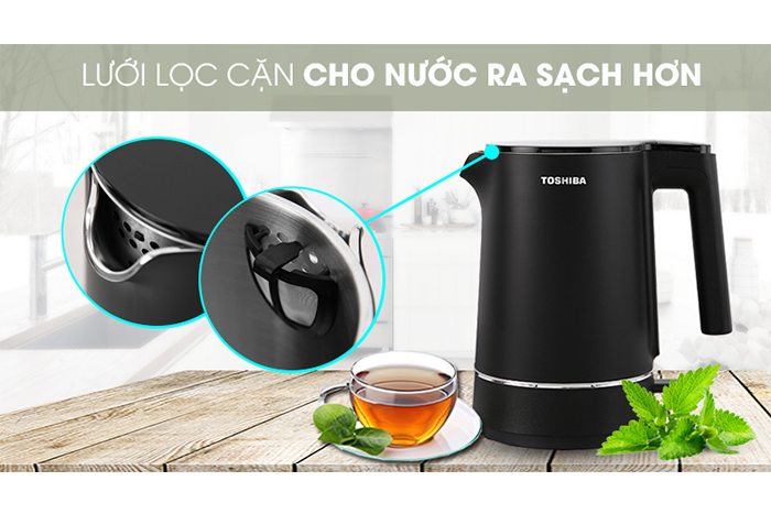 Hình ảnh sản phẩm - [KT-15DS1NV] Bình Đun Siêu Tốc Toshiba 1.5 Lít