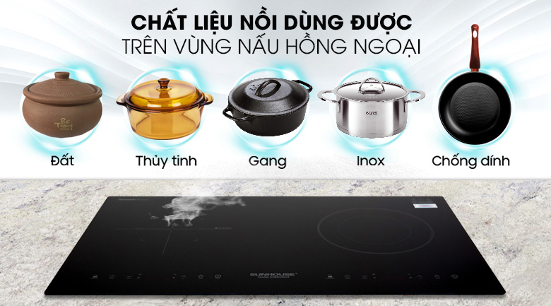 Bếp từ kén nồi hơn bếp hồng ngoại