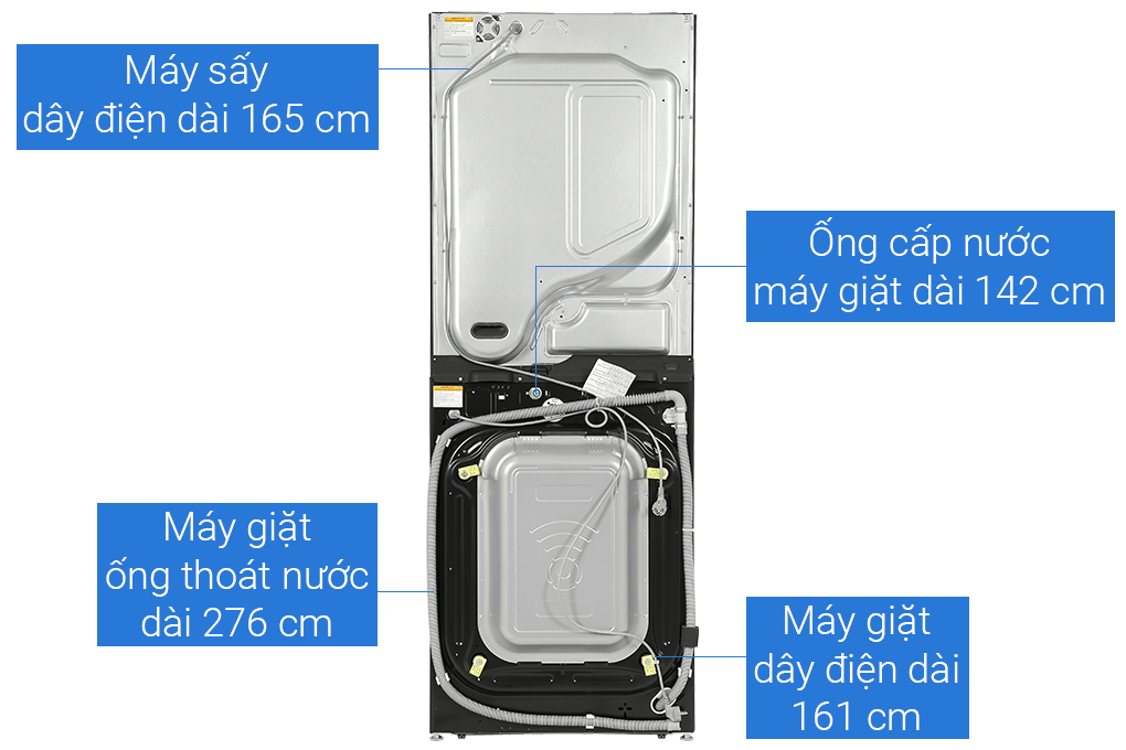 Hình ảnh sản phẩm - [WT2517NHEG] Tháp giặt sấy LG Inverter 25 kg/17 kg