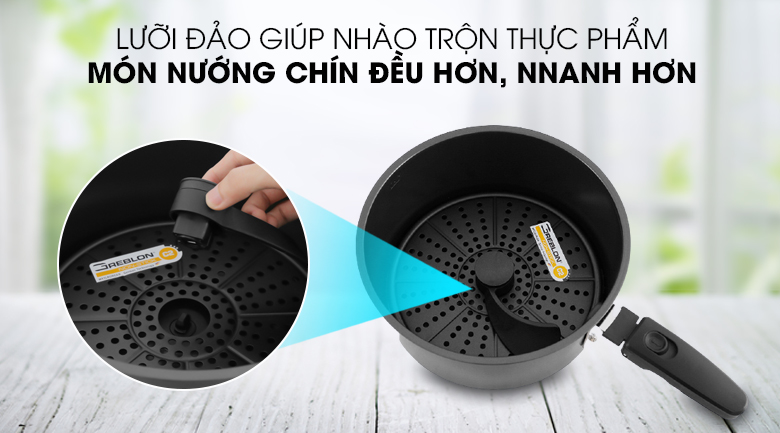 Lưỡi đảo - Nồi chiên không dầu Rapido RAF6.5D 6.5 lít