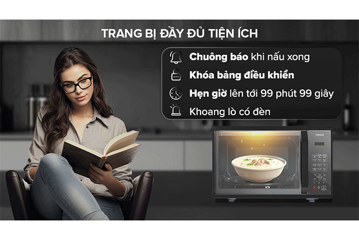Hình ảnh sản phẩm - [MM-EM25PE(BM)] Lò Vi Sóng Toshiba 25 Lít