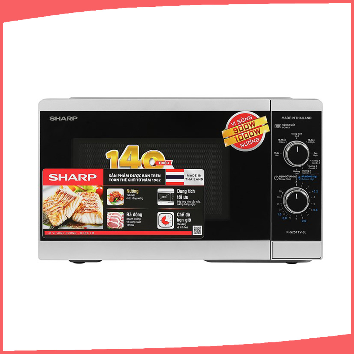 Hình ảnh sản phẩm - [R-G251TV-SL] Lò Vi Sóng Có Nướng 25 Lít