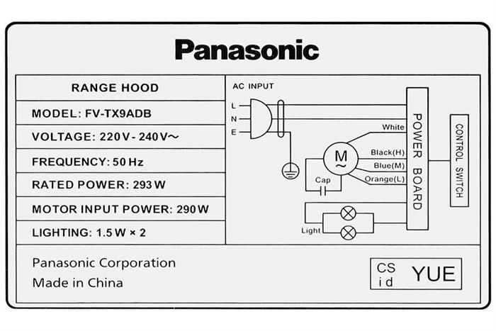 Hình ảnh sản phẩm - [FV-TX9ADBYUE] Máy Hút Mùi Panasonic