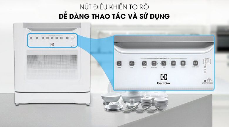 Máy rửa chén Electrolux ESF6010BW 1480W - Bảng điều khiển