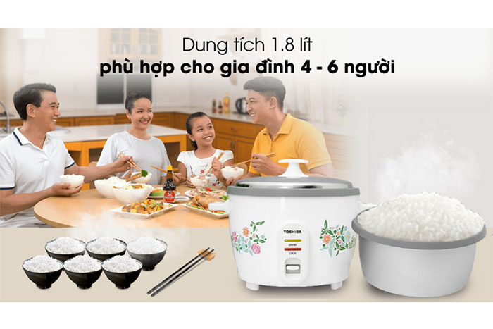 Hình ảnh sản phẩm - [RC-18MH1PV(F)] Nồi Cơm Điện Toshiba 1.8 Lít