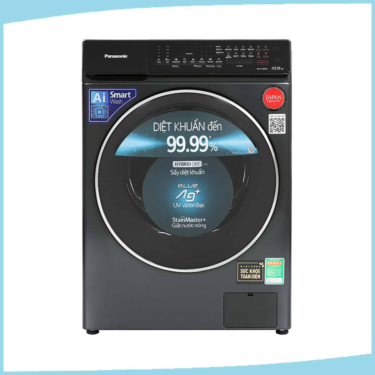 Hình ảnh sản phẩm - [NA-V105FR1BV] Máy giặt sấy Panasonic Inverter 10.5 kg/2 kg