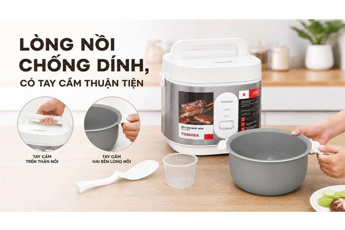 Hình ảnh sản phẩm - [RC-10JRUVN(W)] Nồi Cơm Điện Toshiba 1.0 Lít