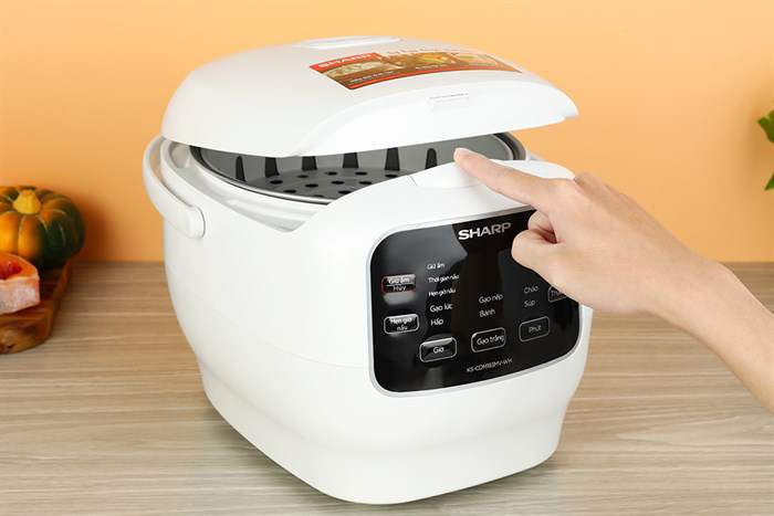 Hình ảnh sản phẩm - [KS-COM183MV-WH] Nồi Cơm Điện Tử Sharp 1.8 Lít