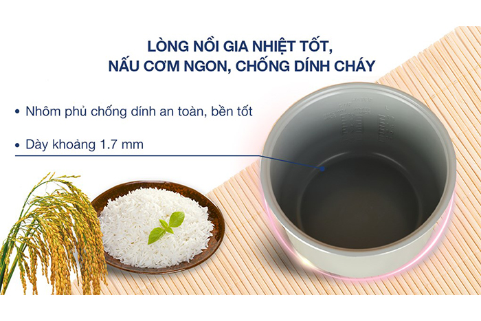 Hình ảnh sản phẩm - [KS-COM183MV-WH] Nồi Cơm Điện Tử Sharp 1.8 Lít