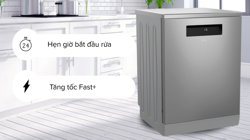 Máy rửa chén độc lập có sấy Beko DEN48520X - Tiện ích