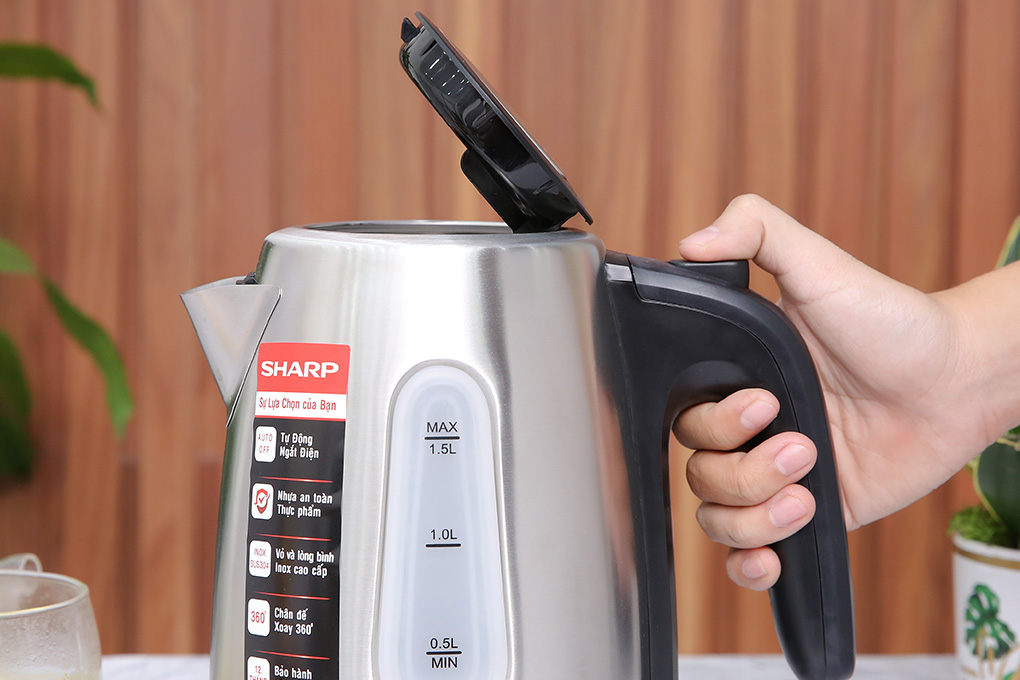 Hình ảnh sản phẩm - [EKJ-15EVS-ST] Bình đun siêu tốc Sharp 1.5 lít