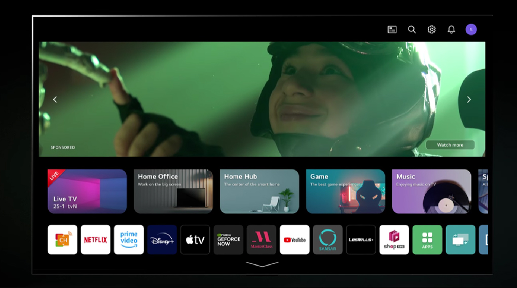 Smart Tivi OLED LG 4K 65 inch 65C3PSA - Hệ điều hành