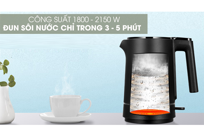 Hình ảnh sản phẩm - [KT-15DS1NV] Bình Đun Siêu Tốc Toshiba 1.5 Lít