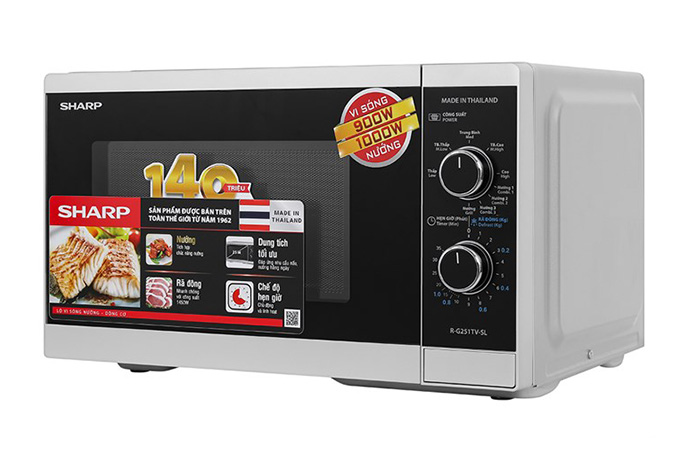 Hình ảnh sản phẩm - [R-G251TV-SL] Lò Vi Sóng Có Nướng 25 Lít