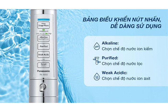 Hình ảnh sản phẩm - [TK-AB50-ZEX] Máy Lọc Nước Ion Kiềm Panasonic 5 Tấm Điện Cực