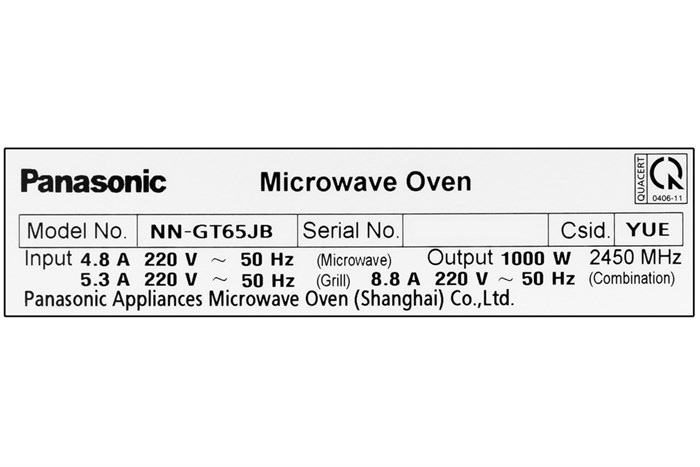 Hình ảnh sản phẩm - [NN-GT65JBYUE] Lò Vi Sóng Panasonic 31 Lít