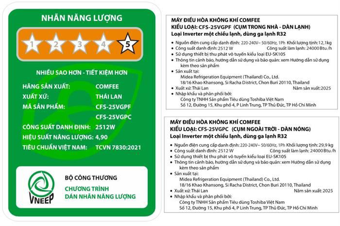 Hình ảnh sản phẩm - [CFS-25VGPF] Máy Lạnh Comfee Inverter 2.5 HP