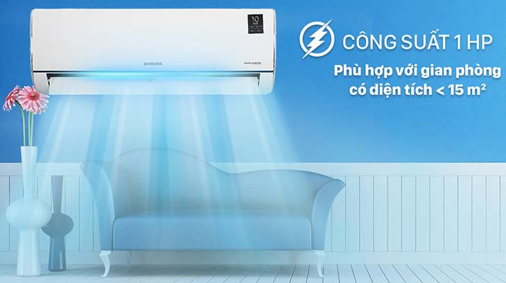 Sử dụng máy lạnh có công suất không phù hợp với diện tích phòng