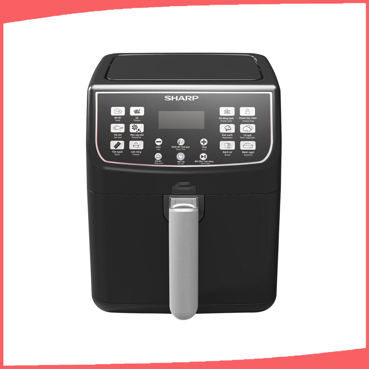 Hình ảnh sản phẩm - [KF-AF55EV-BK] Nồi Chiên Không Dầu Sharp 5.5 Lít