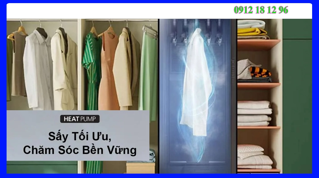 Tủ Chăm Sóc Quần Áo Panasonic HCC-R340ARXV - Sấy Bơm Nhiệt