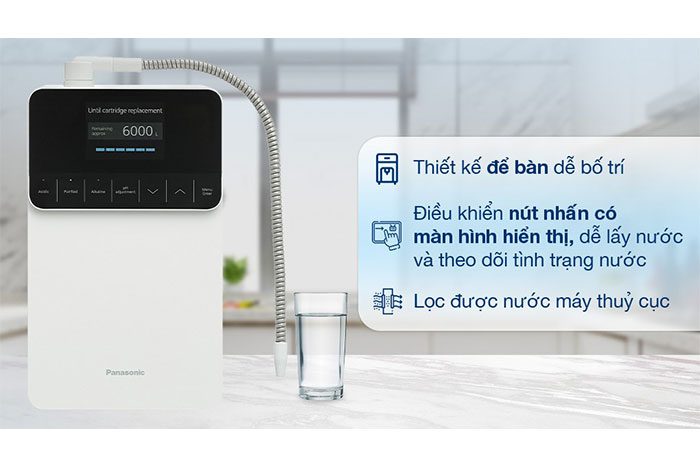 Hình ảnh sản phẩm - [TK-AS700-WVN] Máy Lọc Nước Điện Giải Ion Kiềm Panasonic 5 Tấm Điện Cực