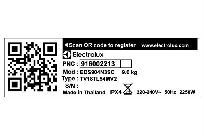 Hình ảnh sản phẩm - [EDS904N3SC] Máy sấy Thông hơi Electrolux UltimateCare 300 - 9kg
