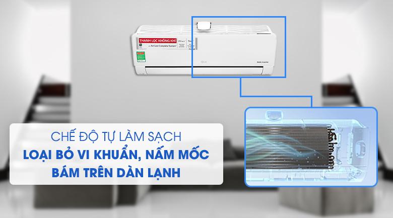Máy lạnh LG Inverter 1 HP V10APFUV - Tự làm sạch