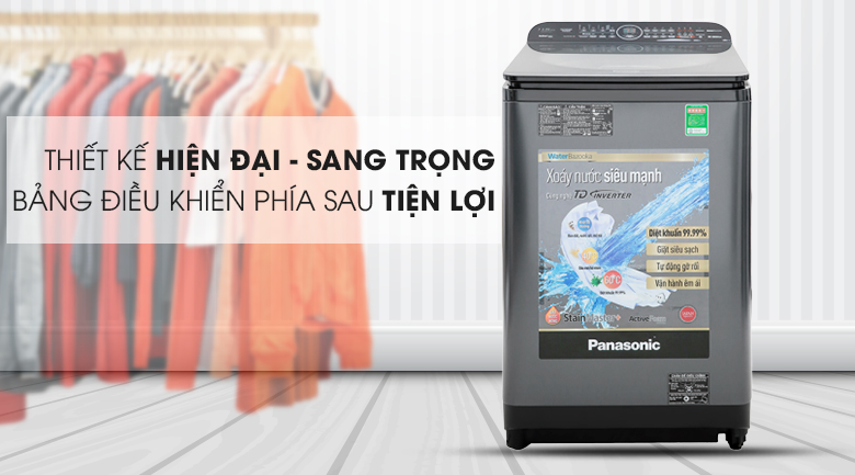 Kiểu dáng sang trọng, tiện lợi - Máy giặt Panasonic Inverter 11.5 Kg NA-FD11VR1BV