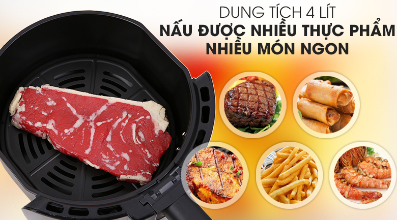 Dung tích - Nồi chiên không dầu Ferroli FAF-4.0M 4 lít