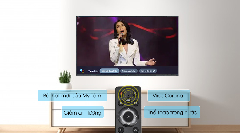 Smart Tivi Casper 43 inch 43FG5200 - Điều khiển, tìm kiếm bằng giọng nói tiếng Việt cùng trợ lý ảo Google Assistant, remote thông minh